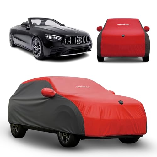 Image of PROTEGO Prime Series India's 1st Anti-Tear Car Cover for Mercedes-Benz AMG E53 | Heavy-Duty, Custom Fit, All Weather | 100% Waterproof, Windproof & Hail Resistant | 2-Year Warranty | Red + Black