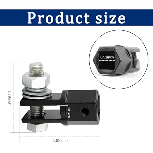 Image of Car Scissor Jack Adapter Driven by 1 /2 inch Impact Drills /Ratchet or Impact 13 /16 inch Lug Wrench,Labor-Saving Car Scissor Jacks Drill Adapter for Scissors Jack,Sturdy Cars Jacks Adapters