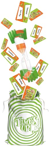 Asmodee - Time’S UP! Family avec Sablier Géant – Jeu de Société Famille pour Enfants dès 8 Ans - Jeu de Cartes Ambiance - Mimes & Devinettes – 4 à 12 Joueurs- 30 Min- en Français - Repos Production