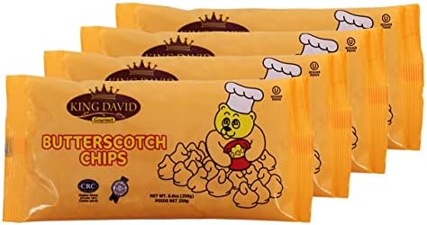King David Vegan Butterscotch Chips Non-dairy Lactose Free Kosher, 8.81 Ounce (Pack of 4)