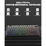 AULA F75 Pro Wireless Mechanical Keyboard,75% Hot Swappable Custom Keyboard with Knob,RGB Backlit,Pre-lubed Reaper Switches,Side Printed PBT Keycaps,2.4GHz/USB-C/BT5.0 Mechanical Gaming Keyboards - Image 2