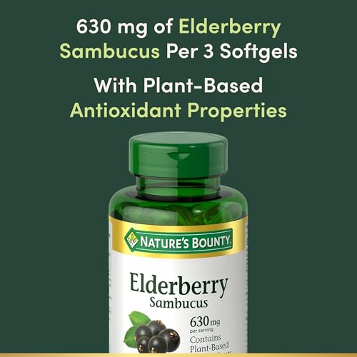 Nature's Bounty Sambucus Elderberry Herbal Supplement, 120 Count - image 3