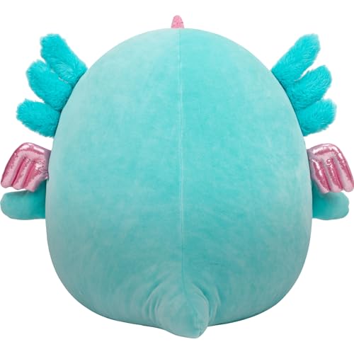 Squishmallows Original 14in Bellamy The Teal Axolotl Alicorn with Pink Shimmery Accent – Official Jazwares Plush (Large) (Amazon Exclusive) by Squishmallows - Image 3