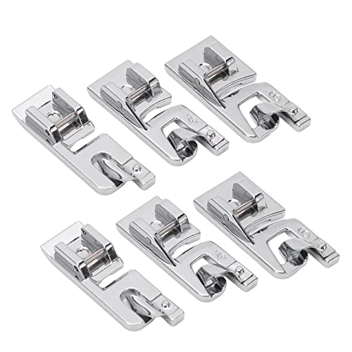 Set de 6 pies para dobladillo enrollado para maquina de coser miniatura 1