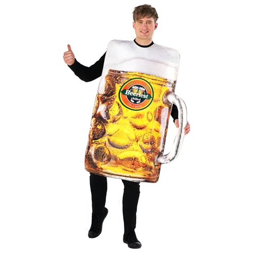 Morph Disfraz Cerveza Adulto, Disfraz Beer, Disfraz Tiroles, Disfraz Oktoberfest Hombre, Disfraz Cerveza Mujer, Disfraz Divertido, Disfraz Carnaval