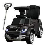 Bee8 ランドローバー ディフェンダー90 ブラック 足蹴り 乗用玩具 2WAY仕様 音が鳴る 光る LAND ROVER