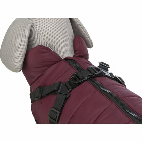 TRIXIE Pirou Winter Harness Mantel, Größe S: 33 cm, Sangria