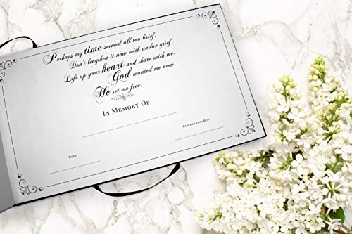 Image of Cross Celebration of Life Funeral Guest Book for Memorial Service