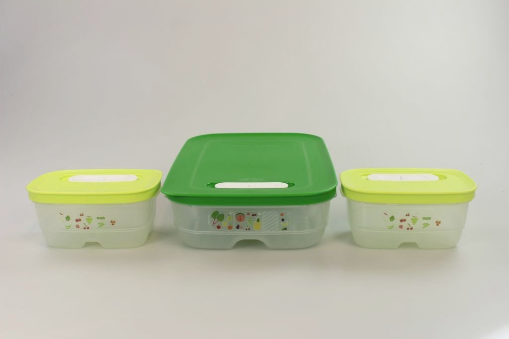 TUPPERWARE Kühlschrank 1,8L flach grün + 375 ml (2) limette KlimaOase P 23835