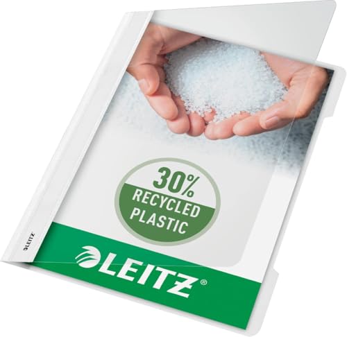 Dossiers PVC Leitz A4 gris 85 feuilles avec mécanisme plastique pour archivage