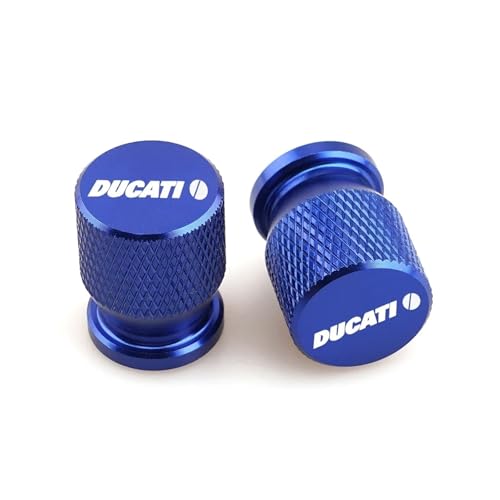 Motorrad-Ventileinsatzabdeckung Für Ducati Hypermotard Desert X SCRAMALER DIAVEL Motorrad Universal CNC Aluminium Rad Reifen Ventilkappe Zubehör(Blue)