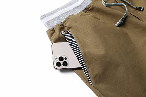 Image of Tansozer Men's Shorts Casual Classic Fit Drawstring Summer Beach Shorts with Elastic Waist and Pockets