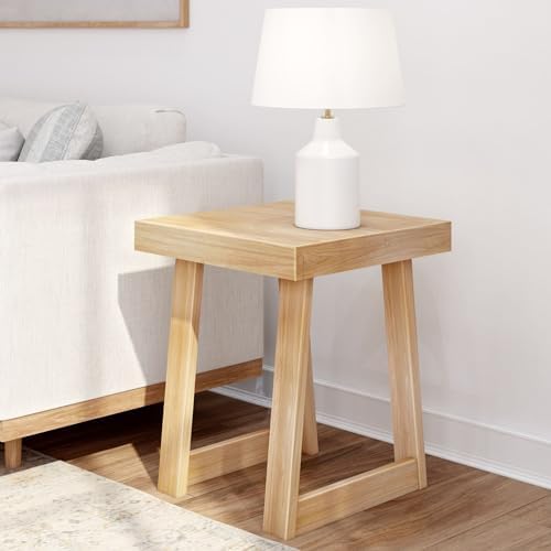 Plank+Beam Classic Square Side Table, Slim Side Table for Living ...