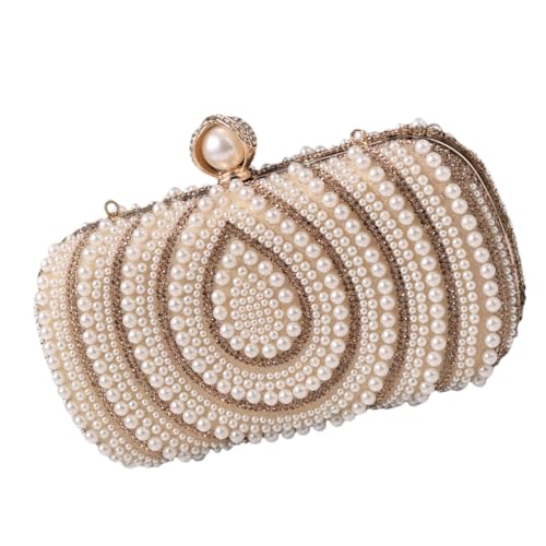 Stylish Pearls Decorated Clutch Handbag Evening Purse Shoulder Crossbody Purse For Bridal Prom And Wedding Event2