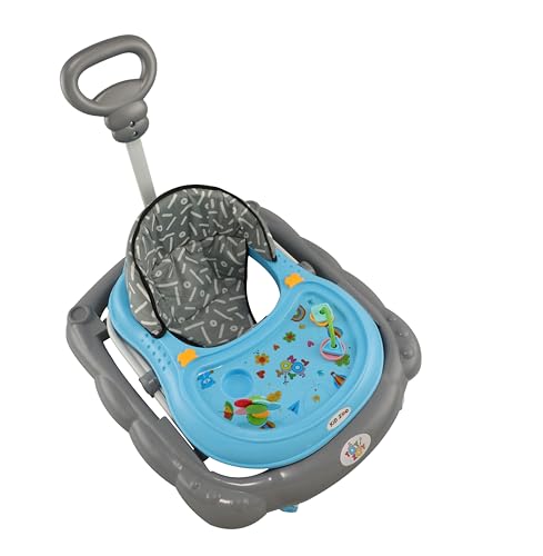 Image of Toyzoy Kidzoo Lite Foldable Baby Walker with Adjustable Height for Kids|Boys|Girls Age 9 Months Plus, TZ-308 (Blue)