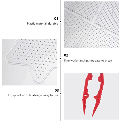 FAVOMOTO 42 Peças placas de miçangas kit de engomar ferramenta de contas de artesanato para crianças