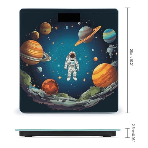 Báscula digital peso corporal Outer Space Rocket astronauta miniatura 2