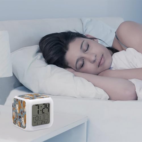 Réveil numérique pour gros dormeurs avec alarme efficace et LED écureuil