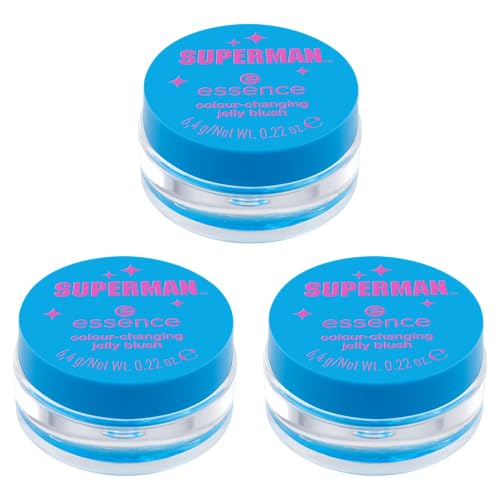 essence colour-changing jelly blush, Rouge, Blau, Färbeeffekt, mit Ölen, strahlend frisch, gelig, vegan, ohne Parabene, ohne Mikroplastikpartikel, Nanopartikel frei, 3er Pack (3x6.4g)