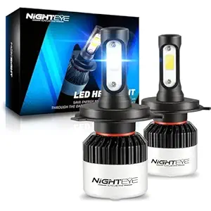 KRYPTONIK Geniune H4 Hi/Lo 9000LM 6500K 72 W LED Automotive Headlight Bulbs Auto Conversion Driving Lamp (Cool White light) (H4)