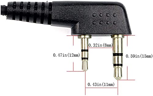 Retevis Case Of 10, Walkie Talkies Earpiece With Mic 2 Pin D-Type Headset Compatible With Baofeng Uv-5R Bf-888S H-777 Rt22 Rt27 Rt-5R Kenwood 2 Way Radios(10 Pack) #TOP5