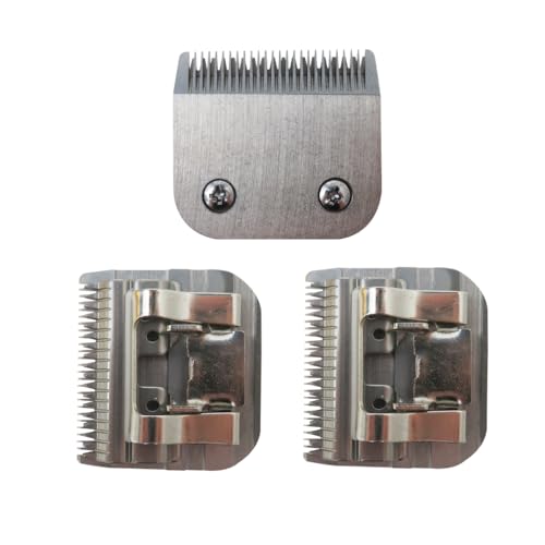 INGQI 3 Pcs 10 Blade Dog Grooming Replacement Blades Compatible for Andis Clippers/Oster A5/Wahl KM, Stainless Steel Blade, Size-10, 1/16-Inch Cut Length (64315)