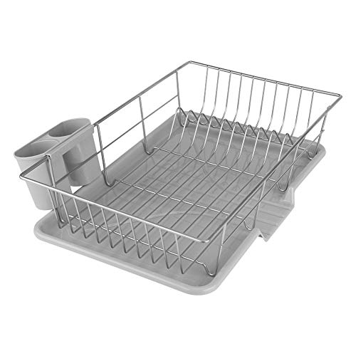 Zerone escurreplatos de Apoyo, Fino y Duradera Acero Inoxidable escurreplatos para Colgar cubertero Plataforma Rack Organizador estantería con Soporte para Palillos Desmontable