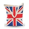IMFAA Large 100% Cotton Canvas Reusable Shoulder/Hand Tote Shopping Bags in different design (Union Jack Flag, 1) #1