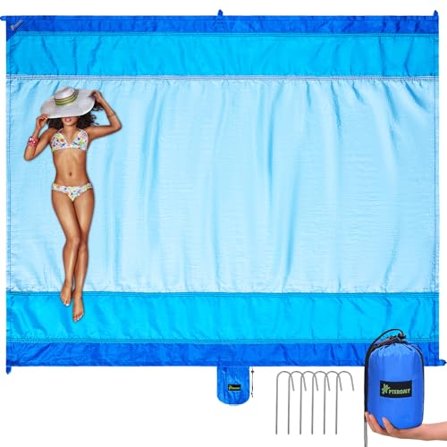 BALEINE Extra Large Utility Tote Bag with Wire Frame(22"×12"×10") + Beach Blanket Waterproof Sandproof(9×10FT)3