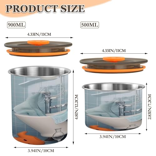Contenedor Hermético de Acero Inoxidable para Café 900ml miniatura 2