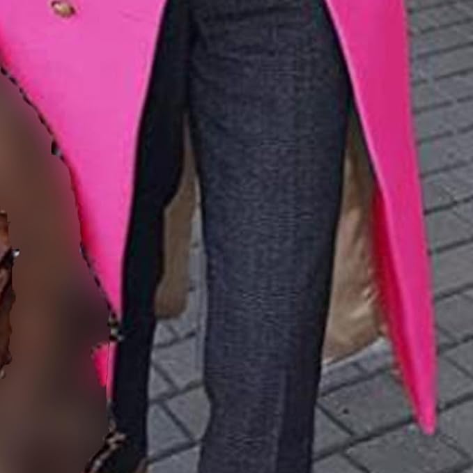 Maiyifu-GJ Women's Overcoat Notched Lapel Double Breasted Coats Fall Winter Elegant Wool Blend Trench Coat Long Jackets3