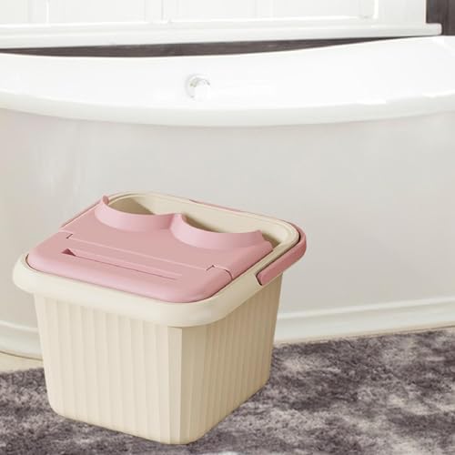 Balde para spa de pies resistente con asa portátil miniatura 4