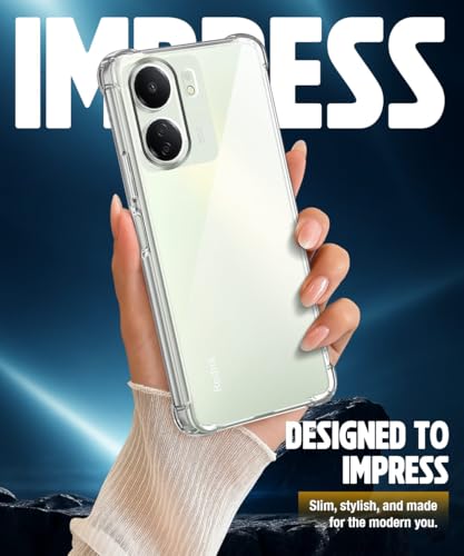 Image of WOW IMAGINE Clear Back Cover Case for Redmi 13C 4G | Poco C65 | Shockproof Soft TPU Case | Cushioned Edges for Ultimate Protection Back Cover Case - Transparent