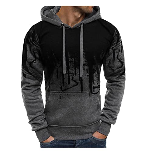 Ymosrh Mens Fleece Hoodies Men Gradient Color Pullover Long Sleeve Hooded Sweatshirt Tops Blouse Hoodies Pullover2