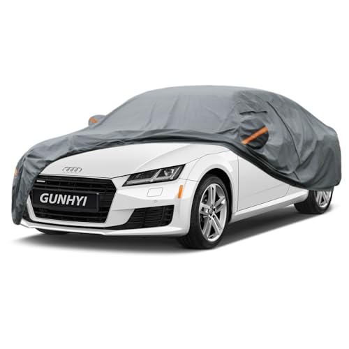 Image of GUNHYI Premium Car Cover Custom Fit Audi TT, 16 Layers Heavy Duty Car Cover Waterproof All Weather with Zipper Door for Sun Rain Snow Dust Uv Protection