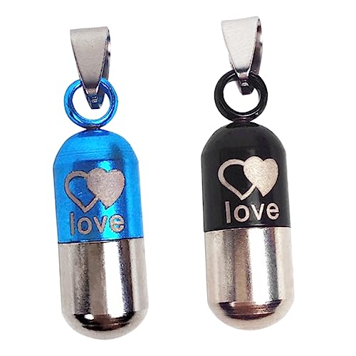 BCOATH 2Pcs Shaped Pet Collar Hanging Pendant Lost Identity Address Plate for Dogs and Cats Durable Decoration Black Blue