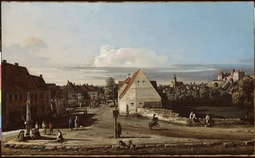Tableau Toile Vue de Pirna par Bernardo Bellotto 60x90cm
