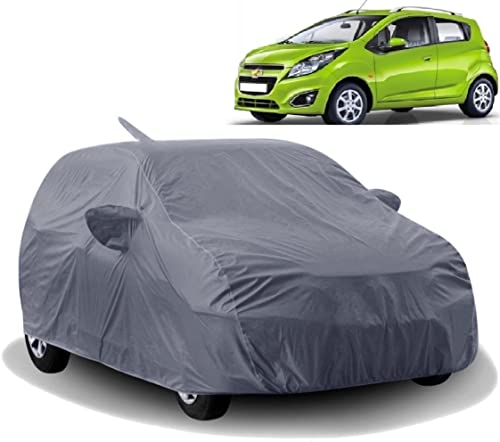 Image of PODWILS Beat Car Cover Waterproof /Chevrolet Beat Car Cover with Triple /Beat Car Cover Waterproof Dust Proof Stitched Fully Elastic Ultra Surface Body Protection (Grey Look)