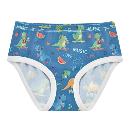 Joisal Fancy Toddlers Underwear Floral 2t Cotton Panties Little Girl Cartoon Dinosaurs Music Kids Undies Briefs