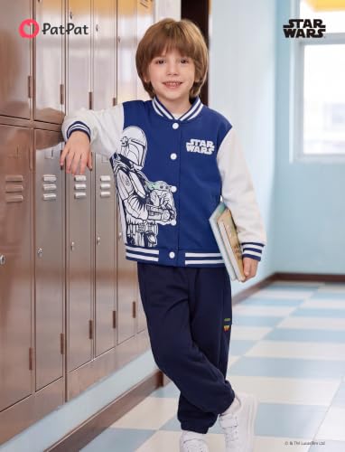 Image of Disney Marvel Bomber Jacket Spider Man Toy Story Cars Varsity Cardigan2-13Y | Officially Licensed Snap Button Coat,Fall Star Wars Graphic Cloth Top,Hulk Venom Stitch Mickey Lightning Mcqueen Kids Apparel