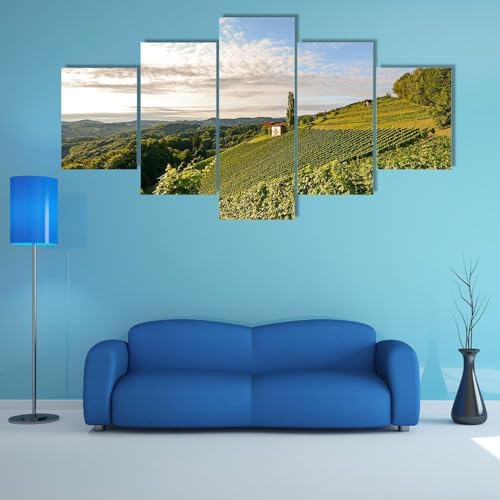 Peinture paysage de raisins de cuve sur toile canvas Premium 100cm