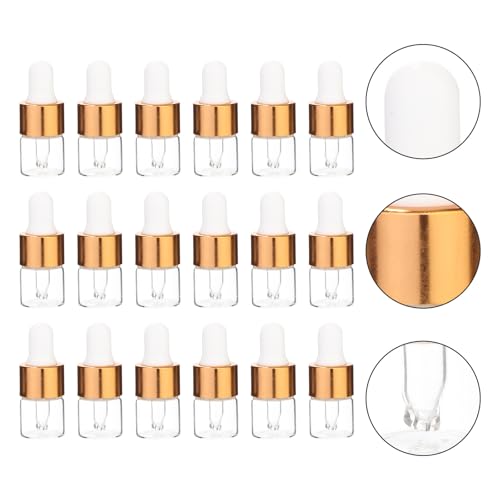 Flacon compte-gouttes en verre 1ml Ciieeo pour huiles essentielles voyage lot de 100