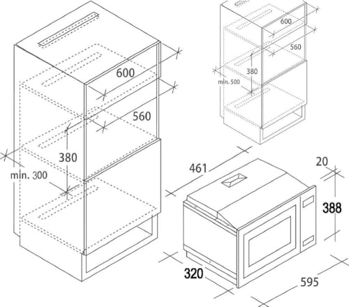 Candy MIG1730DX Micro ondes intégré avec grille et cadre écran numérique puissance capacité 17 8 programmes acier inoxydable anti empreintes 38900661 - vue 2