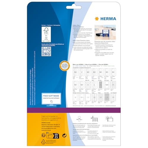 Herma 5071 Dia Etiketten 25 Blatt selbstklebend 43,2 x 8,5 mm