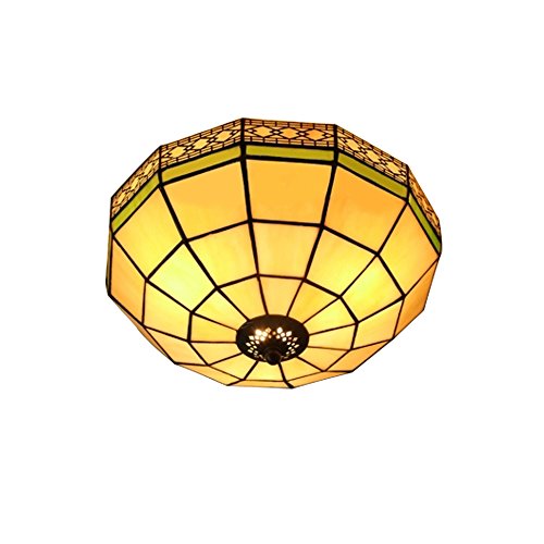 Plafonnier LED Tiffany rond de 30,5 cm pour créer une ambiance cosy au salon