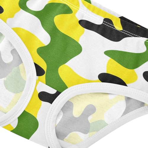 Print Toddler Girls Underwear 2t Cotton Panties for Girl Camouflage Yellow Green Kids Undies Briefs4