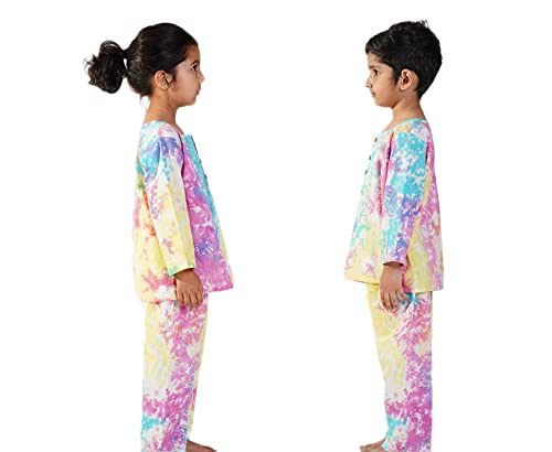 Image of Cotton Unisex Printed Night Suit Dress Set Combo Pack for Girls Boys