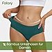 FALARY Unterhosen Damen Schwarz Bambus Mittlere Taille Slip Hipster 5er Pack Stretch Schlüpfer Panties Unterwäsche für Frauen Weiche Sportunterhosen für Damen（XXL/46 EU, Schwarz）