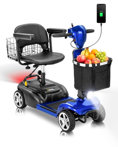 Mobility Scooter for Seniors & Adults, 4 Wheel Foldable Scoo...
