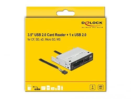 DeLOCK Lecteur de cartes 3.5? USB 2.0 à 5 fentes + 1 x USB 2.0 Type A femelle Neuf - vue 9